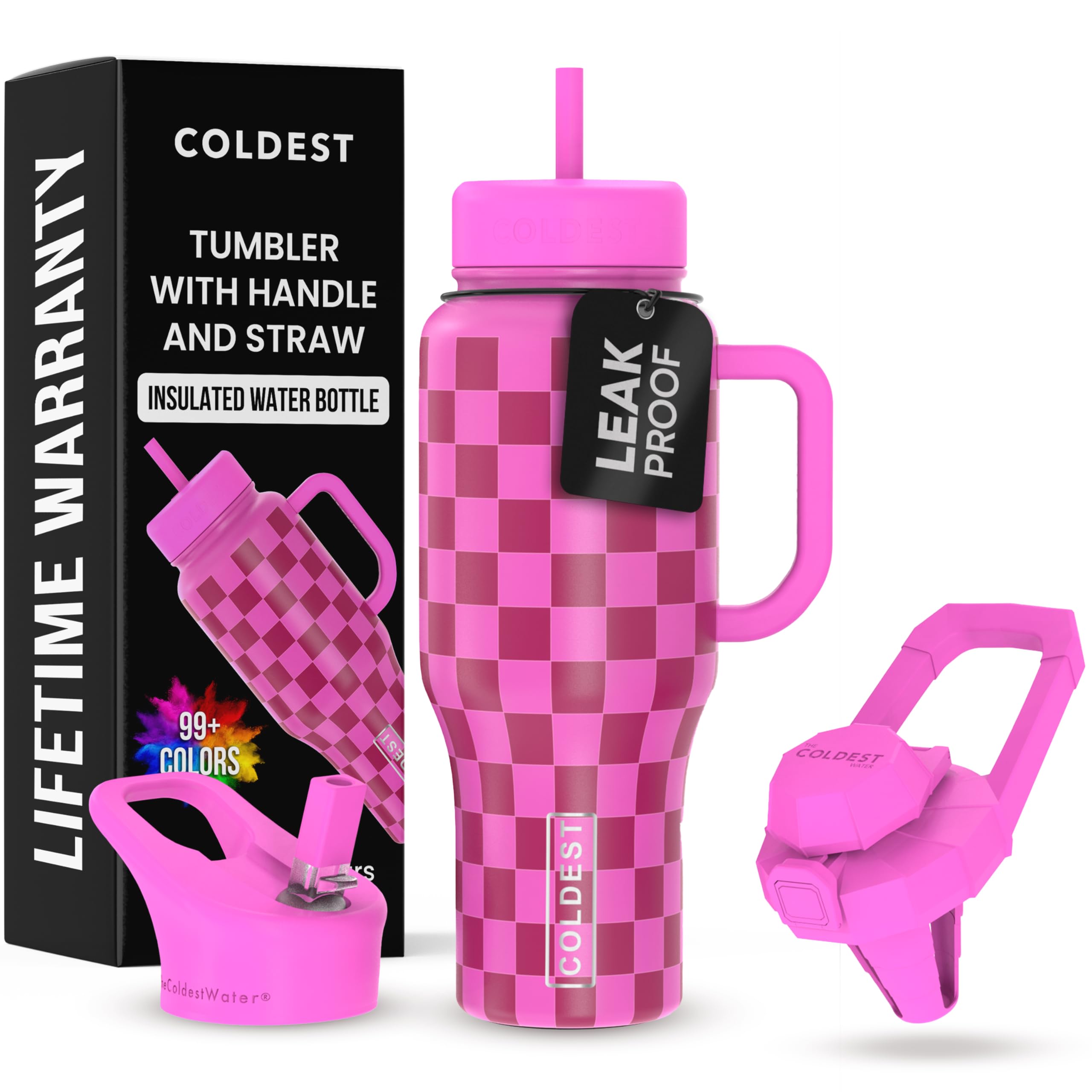 Amazon.com: Coldest Tumbler with Handle and Straw, 100% Leak Proof